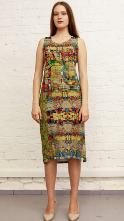 Комплект (платье и жакет) "Витраж", по мотивам живописи Тани МакКабе