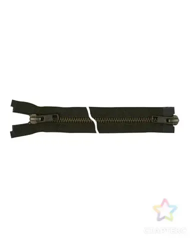 Молния металлическая, двухзамковая YKK тип 5 темная латунь[580]