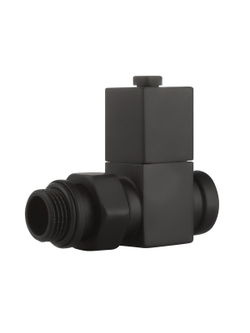 Набор дизайн-вентилей Royal Thermo CUBE, прямой (черный) 1/2"