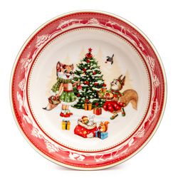 САЛАТНИК LEFARD "ЕЛКА" 15,5*15,5*5 СМ 600 МЛ КРАСНЫЙ (КОР=48ШТ.)