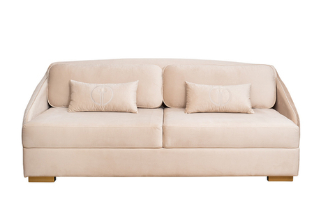 Диван трехместный Garda Decor Palazzo бежевый велюр механизм пума