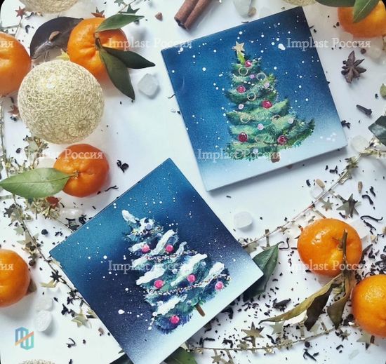 Шоколад с фотопечатью любой картинки ( квадрат 12 см)