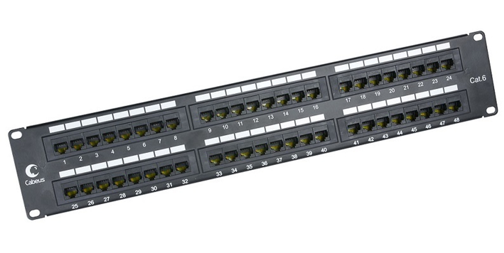 Патч-панель  Cabeus PL-48-Cat.6-Dual