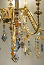 Подвесная люстра Crystal Lux MERCEDES MERCEDES SP8 GOLD/COLOR