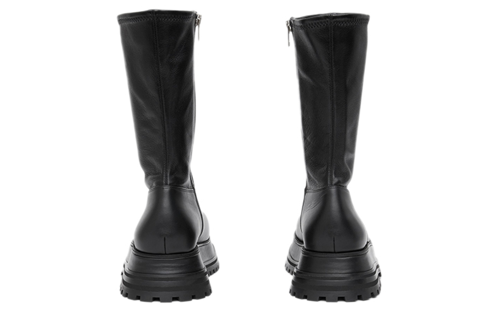 Burberry Leather Boots Black Women"s