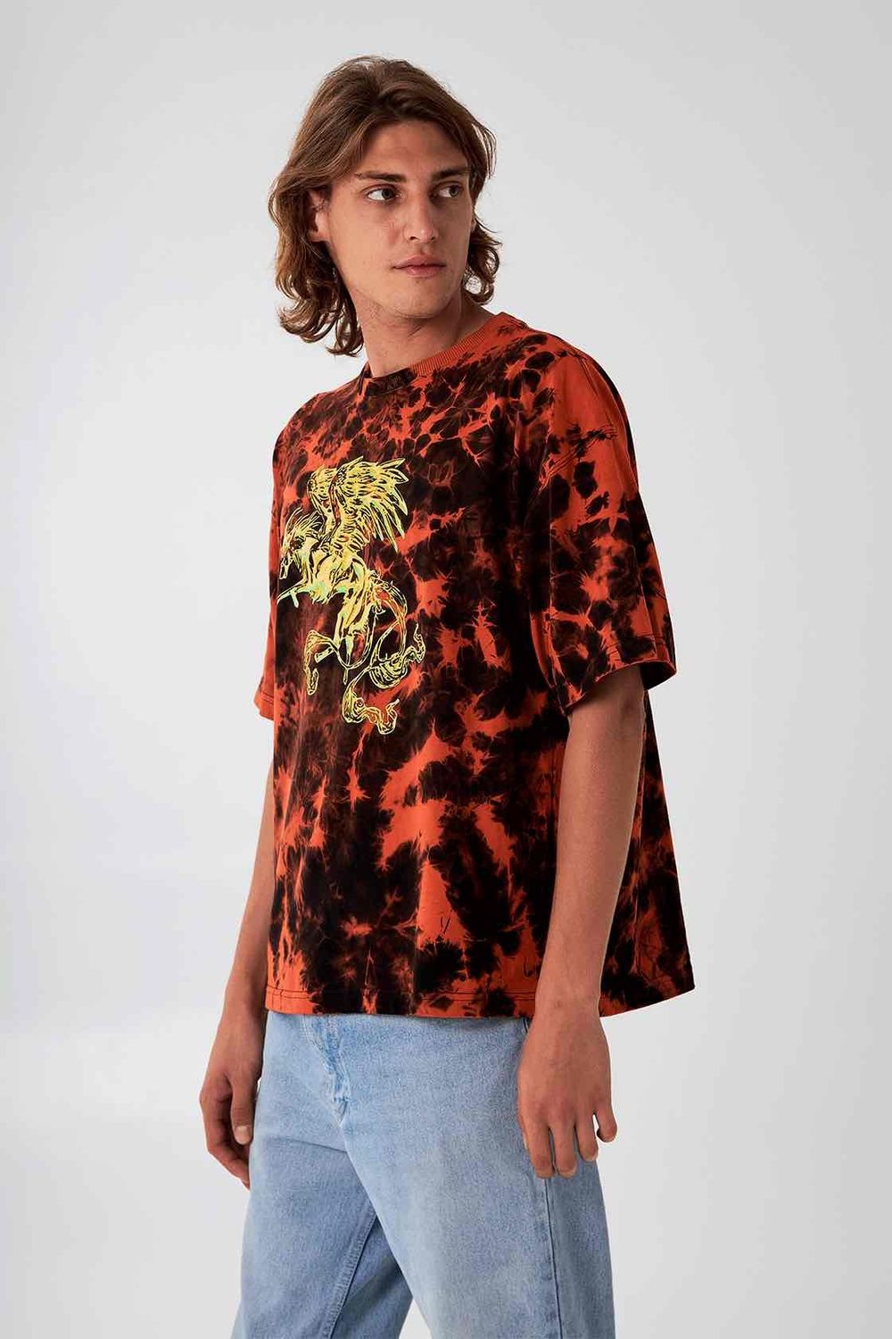 Футболка HELGI INGVARR Змей-Огненный волк Оранжевая