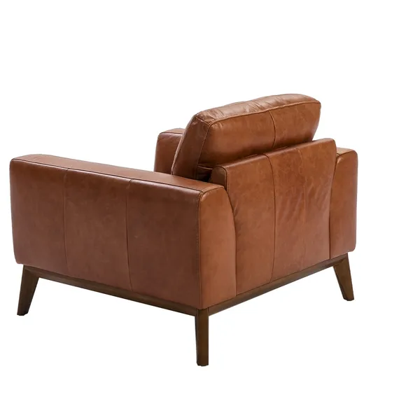 Кресло Angel Cerda KF1016-1P, коричневая кожа