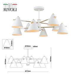 Люстра Rivoli Chelsea 3141-308 8 х Е14 40 Вт модерн