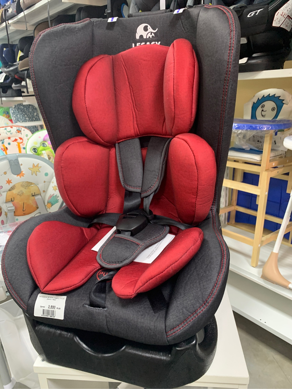 Автокресло YB 101А  (Legacy) ПК (59. Джинс + Red)