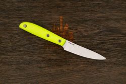 Нож кухонный MOYO Геликон овощной 105мм, сталь AR-RPM9, рукоять G10-extra желтый