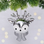Елочная игрушка «Новогодний олененок» 7*11*10,5 см, серебро