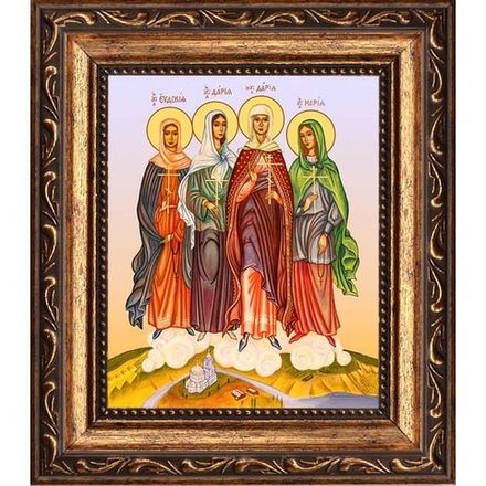 Евдокия Шейкова, Дария Улыбина, Дария Тимагина, Мария Пузовские мученицы. Икона на холсте.