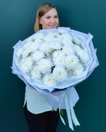 Воздушная белая хризантема,9 веток(00261)