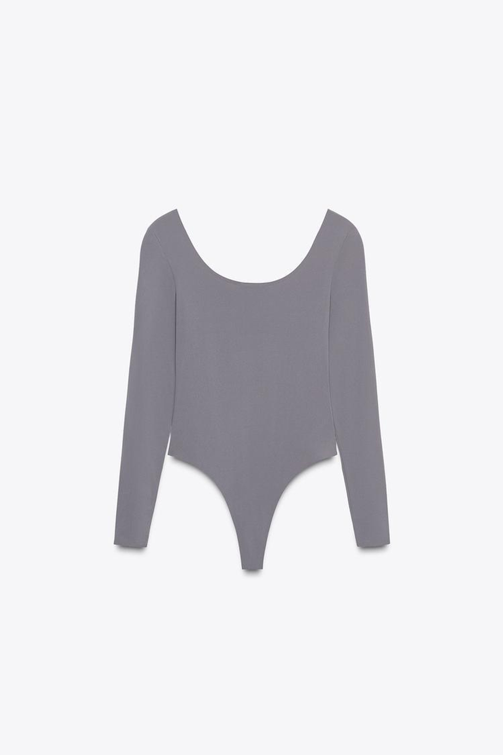 ZARA МЯГКОЕ БОДИ ИЗ ПОЛИАМИДА, СИРЕНЕВЫЙ