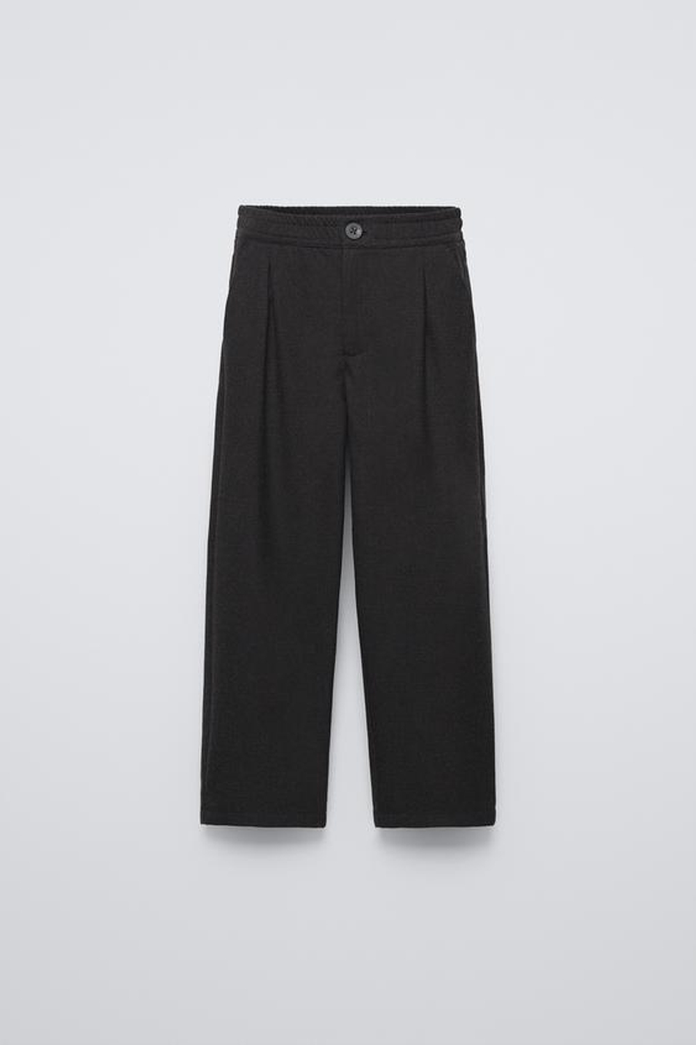 ZARA БРЮКИ С ЗАЩИПАМИ, СЕРЫЙ