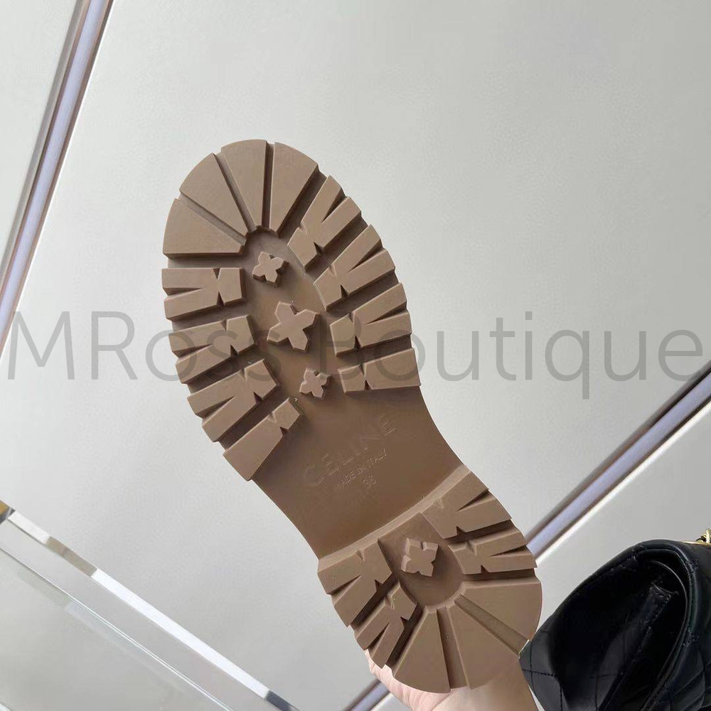 Коричневые ботинки на шнуровке Celine (Селин) премиум класса