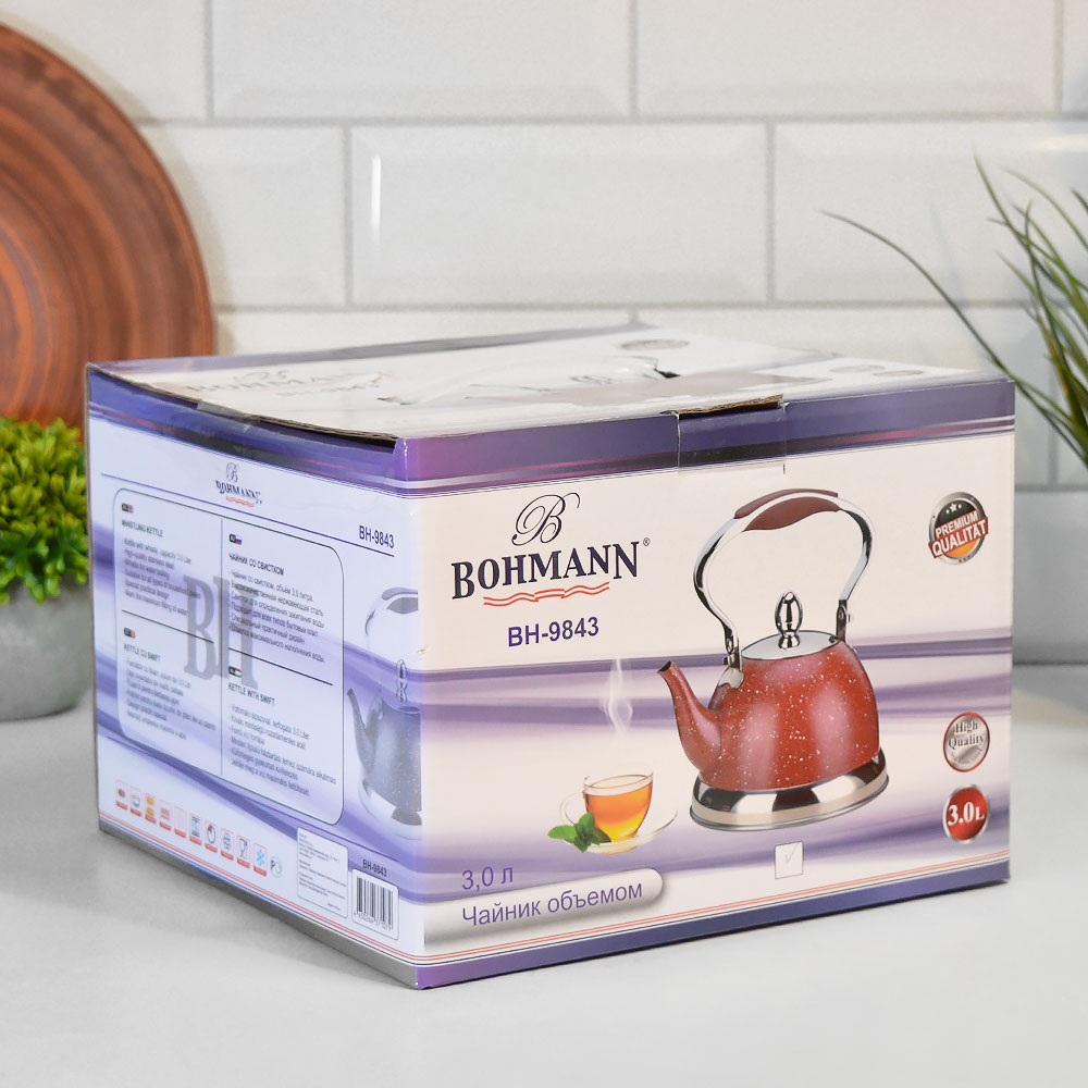 Чайник 3л нерж, с подвижной ручкой