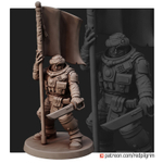 Astra Militarum Tallarn Desert Raiders Гвардеец Знаменосец миниатюра для AOS,Waha, Настольная игра, НРИ, Варгейм, РПГ