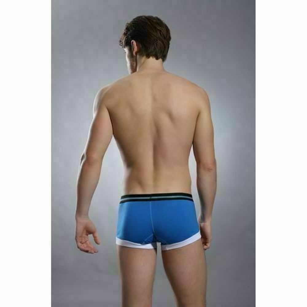 Мужские трусы боксеры синие с вырезами Superbody Blue Hip Boxer