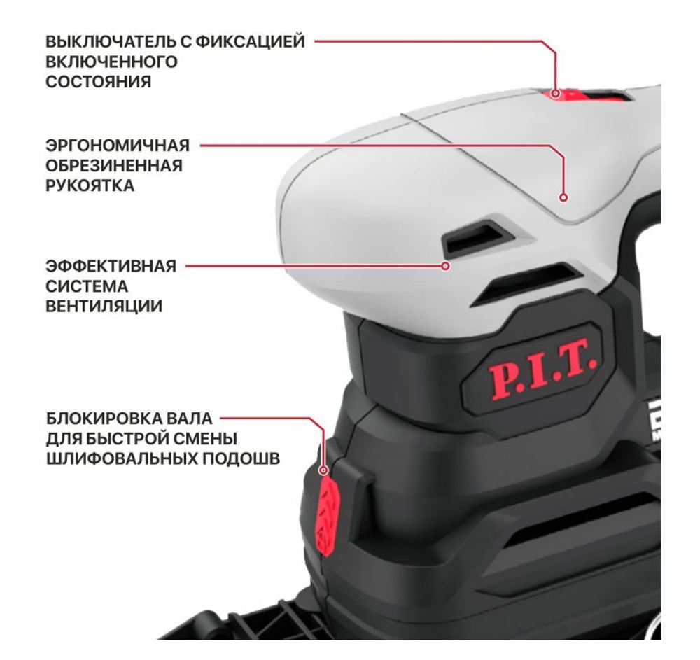 ЕАС Шлифмашина многофункциональная АККУМ. PSP20H-187A SOLO (20В, 6000-12000об/мин, 3 подошвы)