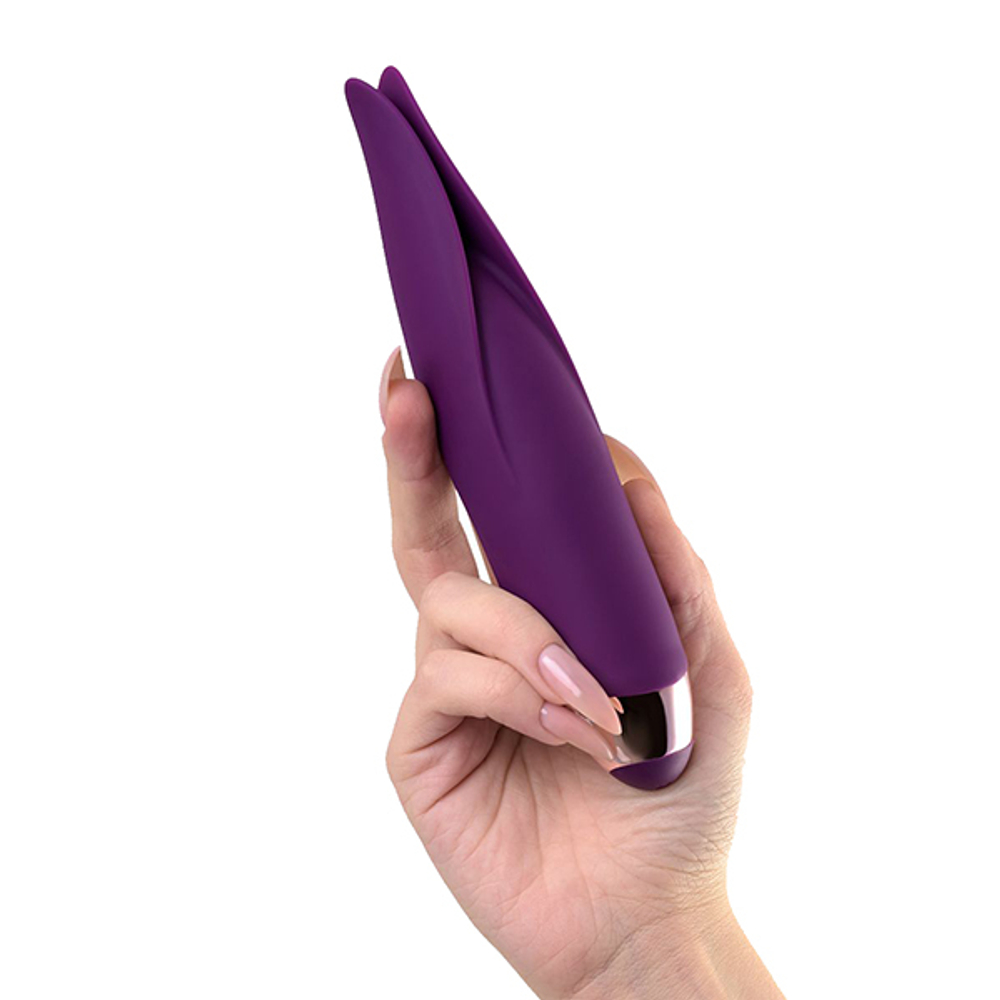 Фиолетовый клиторальный вибростимулятор 18,5см ToyFa L'Eroina Flo 561022