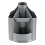 Органайзер СТАММ "Mini Desk" вращающийся, серый металлик