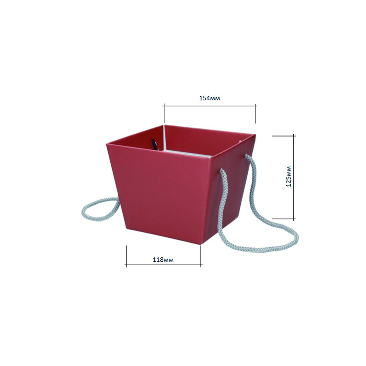 Пламенный микс — композиция ароматных роз — d ~ 25 см — в коробке
