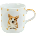 Набор посуды керамика, 3 шт, Корги, тарелка 17.5 см, салатник 15 см, кружка 230 мл, Daniks, C1008