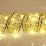 Гирлянда для дома ЛЕНТА ДЕКОРАТИВНАЯ «Волшебство» 2,0 м, 6 см, 20 ламп LED (на батарейках), Золото (подсветка золото)