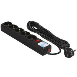 PowerCube Фильтр-удлинитель 5.0м, 5 розеток,10А (SPG5-С5), черный графит