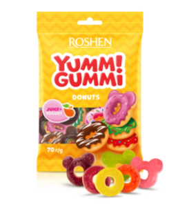 Конфеты желейные Roshen Yummi Gummi Donuts 70 гр