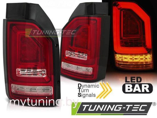Задние фонари RED WHITE SEQ LED BAR OEM BULB для Volkswagen T6