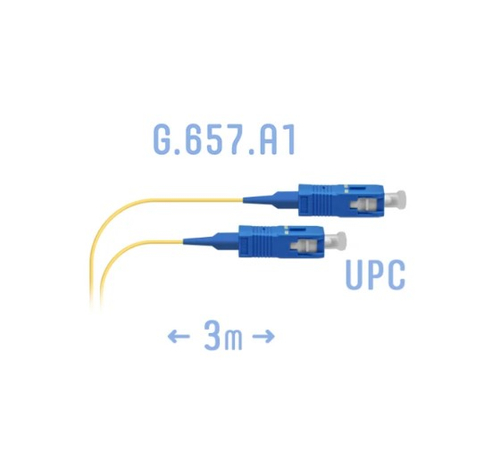 Шнур монтажный SС/UPC - SС/UPC, SM (G.657.A1), 3 метра (диаметр 0,9 мм)