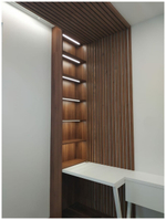 Встроенный стеллаж с подсветкой