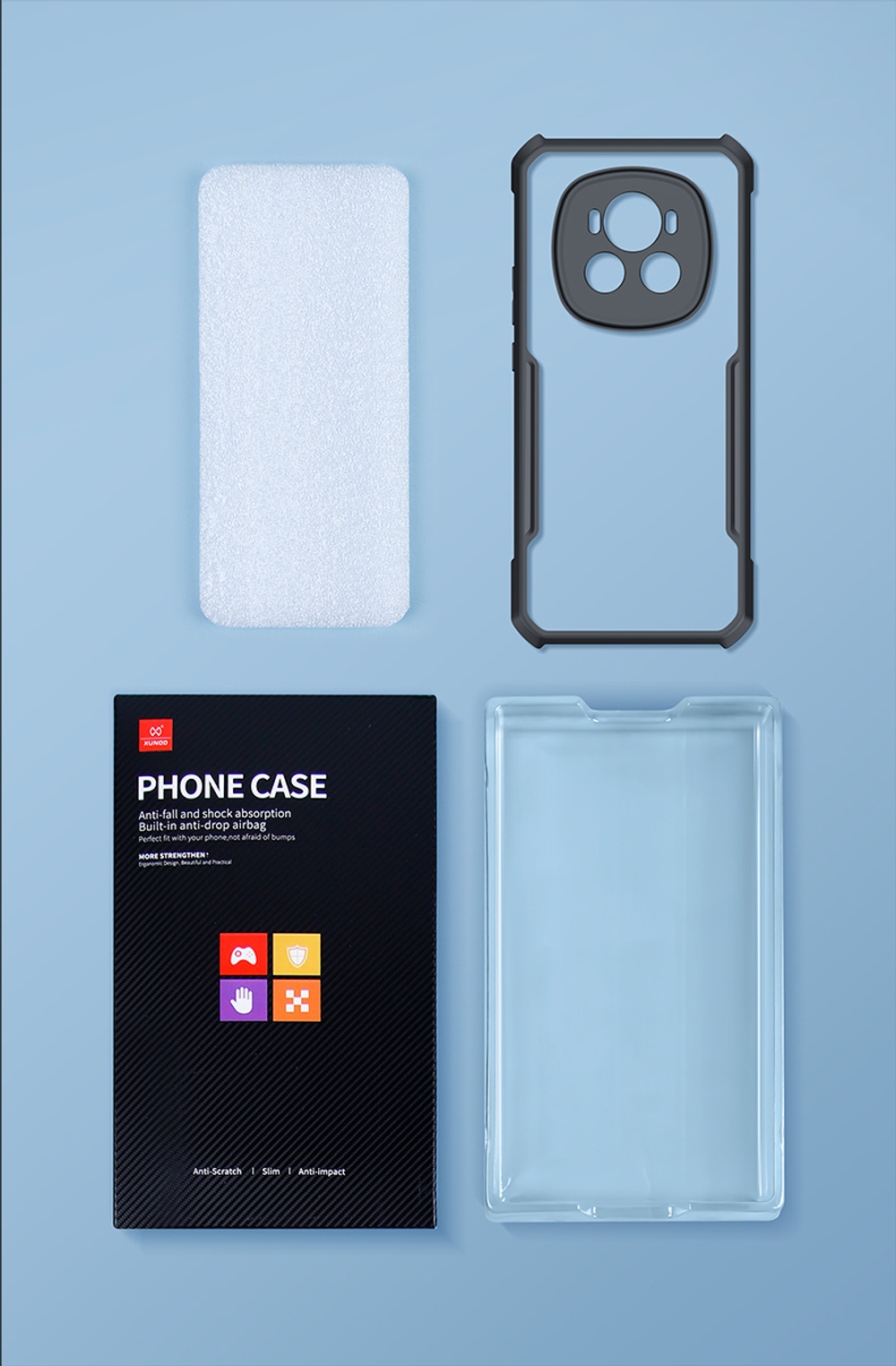 Чехол на Honor Magic 6 Pro противоударный с усиленными углами XUNDD