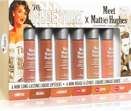 theBalm Meet Matt(e) Hughes X Ms. Nude York - Набор жидких помад с матовым покрытием, 6 ml