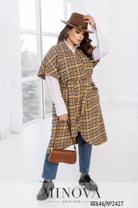 Кардиган 2427-бежевый-черный Minova