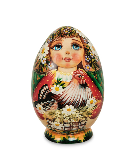 Народные промыслы МР-16/13 Матрешка-Яйцо 3м «Мария с курицей»