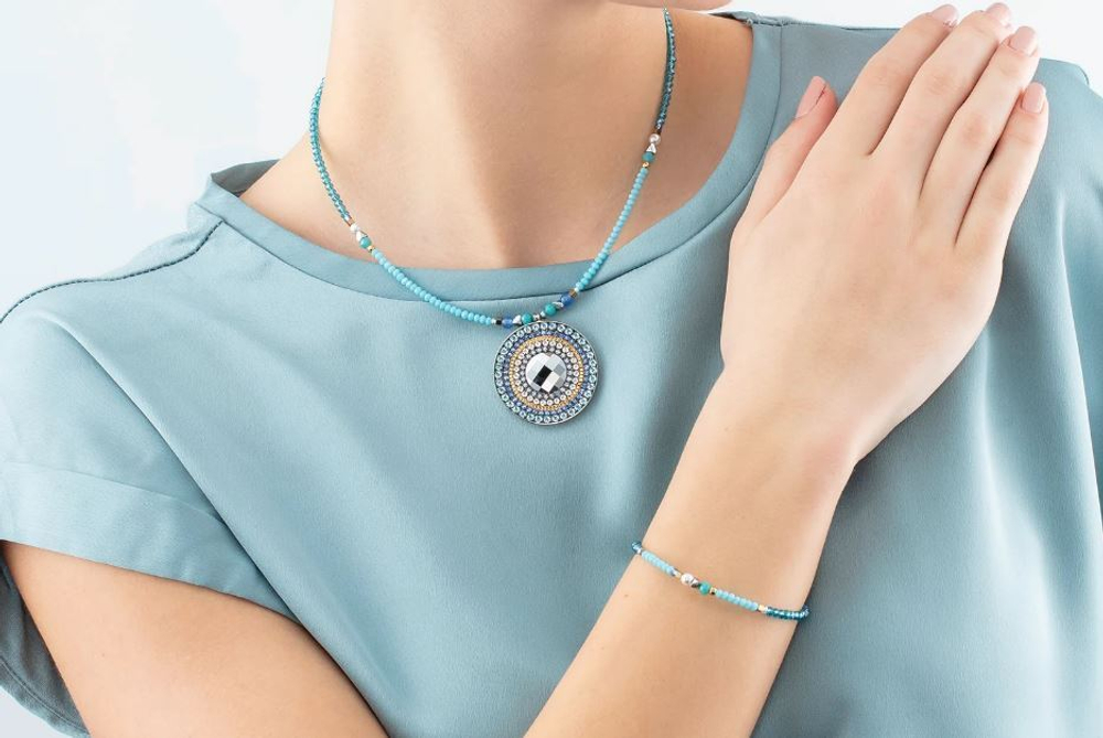 Колье Coeur de Lion Turquoise 2035/10-0600