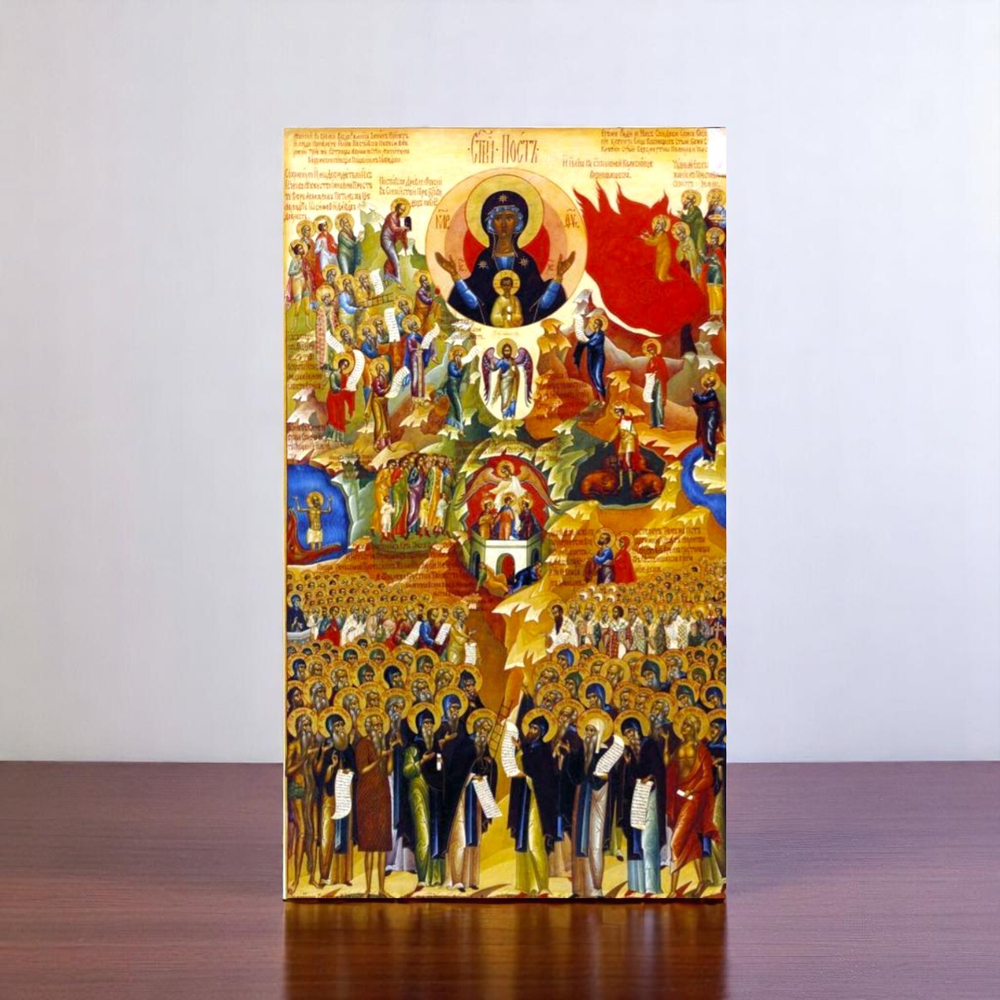 Икона Святой Пост Великая Четыредесятница на дереве с левкасом и минеральными красками | Иконный Дом | Освящённая