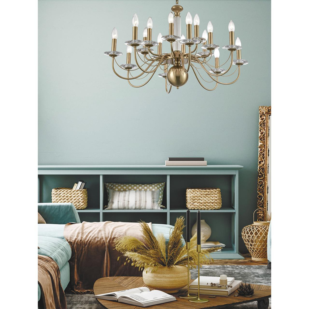 8033/10 CLASSI LN26 080 медь, металл/стекло Люстра подвесная Е14 10*40W 220V INCANTO