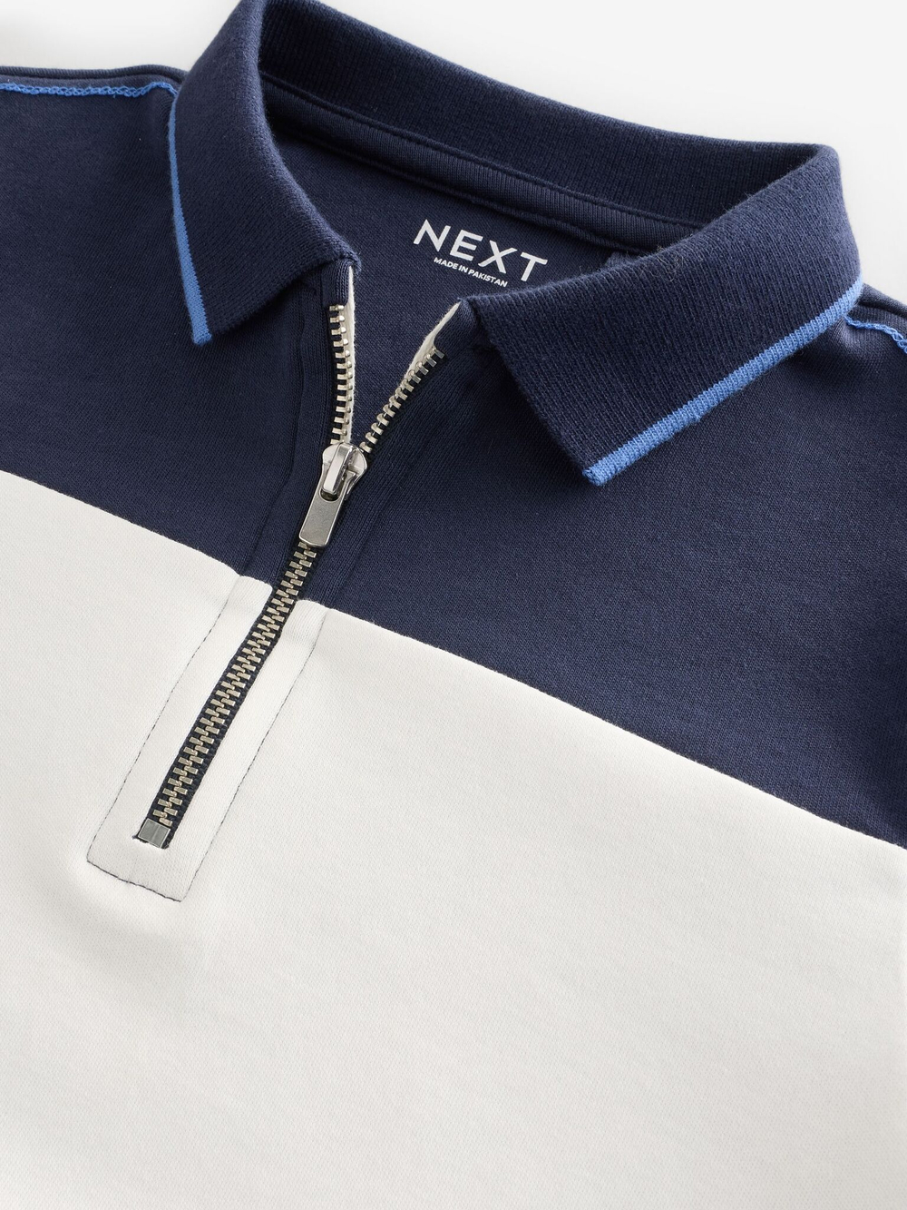 Поло с молнией для мальчика Next E45-617, Темно-синий
