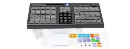 Программируемая клавиатура АТОЛ KB-76-KU (rev.2), черная, с ридером магнитных карт на 1-3 дорожки.