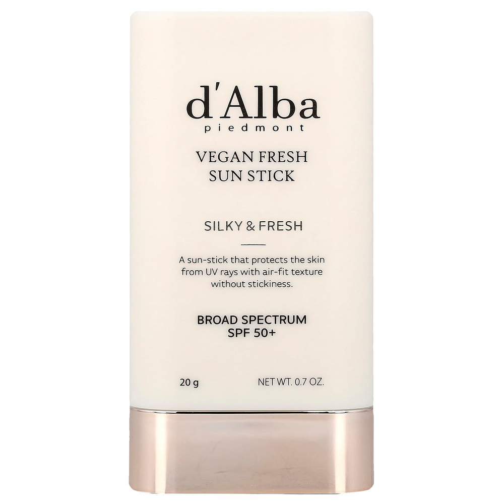 d'Alba, Vegan Fresh Sun Stick, SPF 50+, 20 г (0,7 унции)