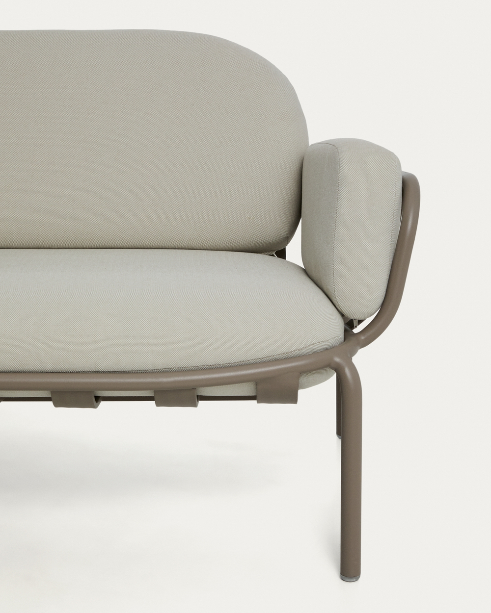 Уличный 3-х местный диван Joncols из алюминия цвета таупе, 225 см