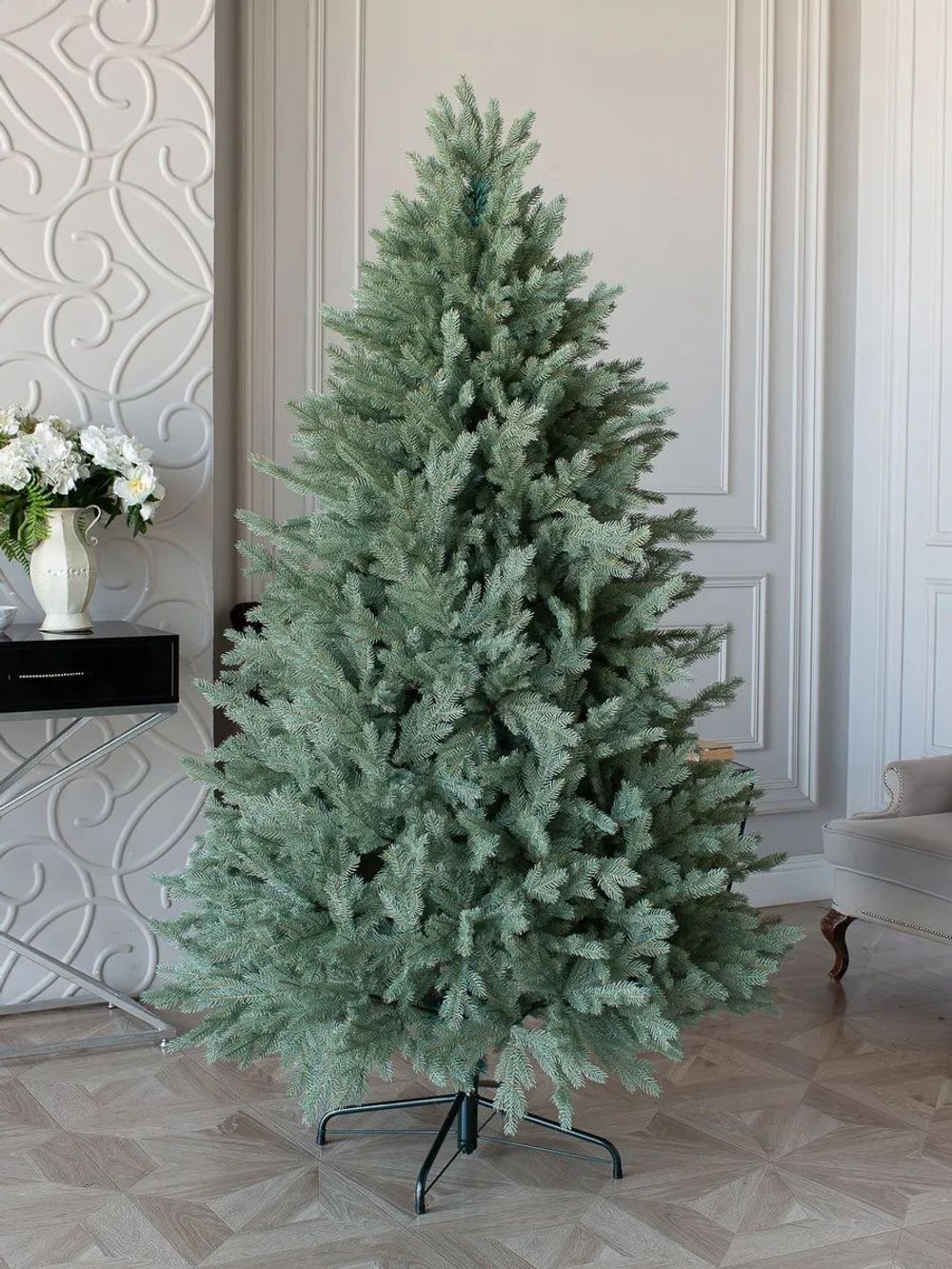 Ель искусственная голубая «Марселло» (Литая хвоя) 210 см / 2.1 м