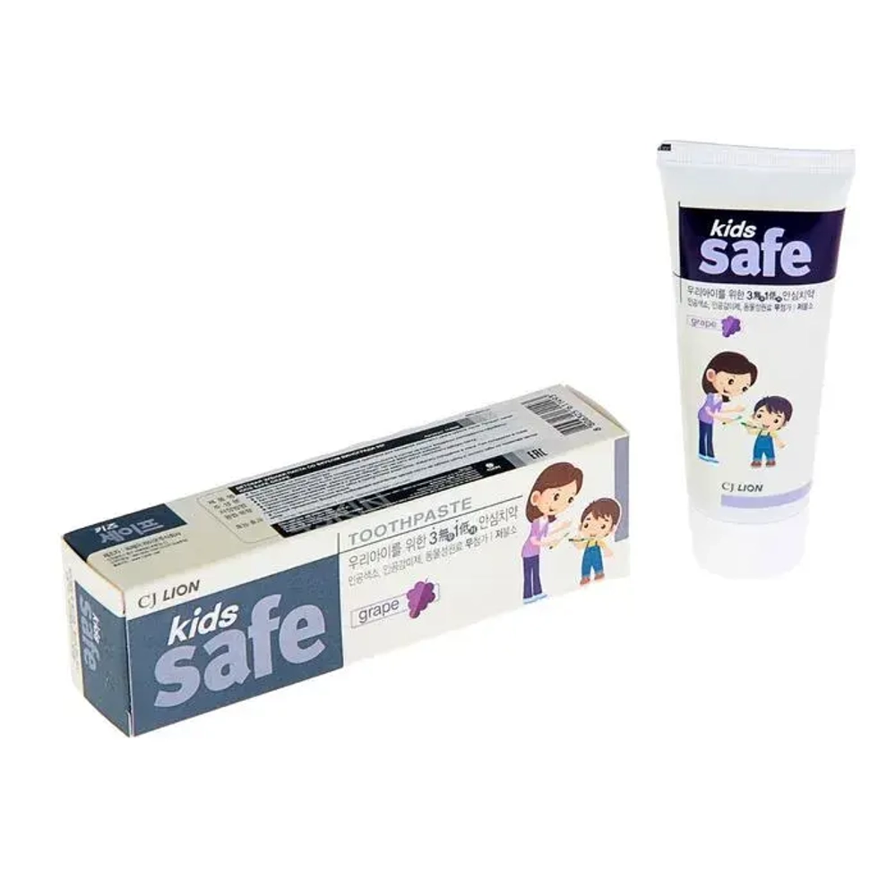 Детская зубная паста со вкусом винограда 3+ Lion Kids Safe 90 г