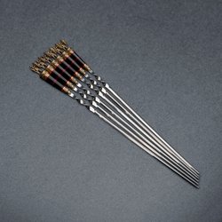 Подарочный набор шампуров "Рыбак", рукояти черный мореный граб