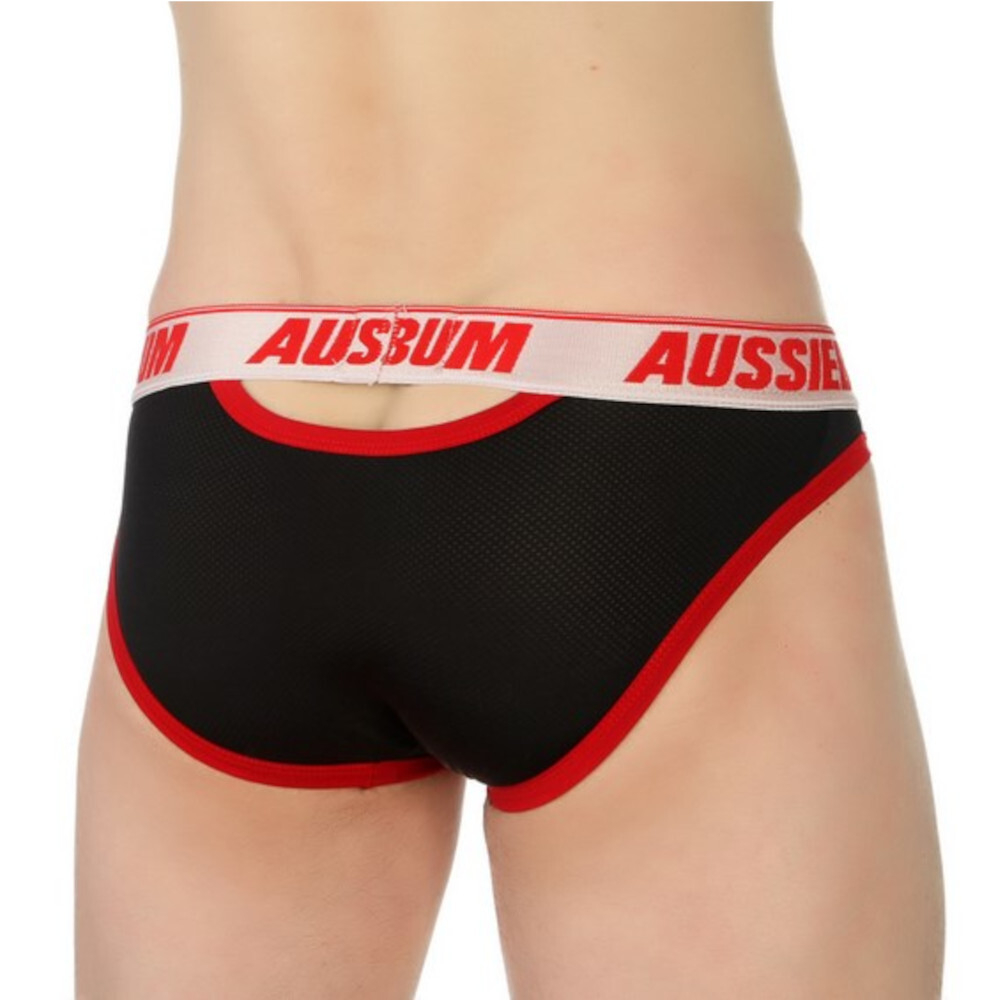 Мужские трусы слипы черные AussieBum Black Brief