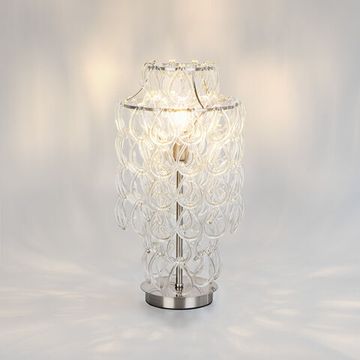 Настольный светильник с фигурным стеклом 1*E14 a071580 никель 1_380 Cappio Bogate's